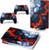 Ps5 Stickers Full Body Vinyl Skin Decal Cover for Playstation 5 Digital Edition Console Controllers (CD Version, Colorful fire)