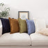 ATLINIA Linen Pillow Cover with Fringes Soft Solid Cushion Cover 20 x 20 Decorative Throw Pillow Cover for Couch Sofa Bed and Outdoor Navy Blue Pillow Cover