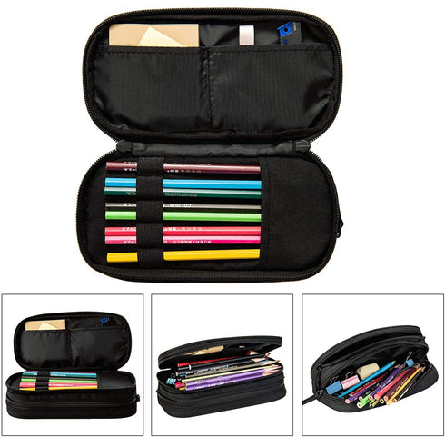 Cute Dinosaur Pencil Case for Boys Blue Pen Pouch Marker Holder Organizer for School Home College Office