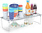 Cabinet Shelf Organizers, Expandable Shelf Organizer, Adjustable 16.7"-24.8" Length Thickened Pantry Shelf Cabinet Organizers and Storage for Kitchen Cupboard Bathroom Counter