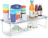 Cabinet Shelf Organizers, Expandable Shelf Organizer, Adjustable 16.7"-24.8" Length Thickened Pantry Shelf Cabinet Organizers and Storage for Kitchen Cupboard Bathroom Counter