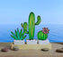 Suncatcher Stained Glass Style Cactus Plants Agave, Barrel, and Saguaro Cactus Ornamental Houseplant Decorations Handmade Succulent Plant Ornaments for Windowsill Balcony Kitchen Patio (Style 1)