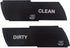 Premium Metal Dishwasher Magnet Clean Dirty Sign | ONLY Black #1 Indicator - Best Kitchen Gadgets Dishwashers - Home Office Organization, Padded Magnets or 3M Tabs (Metal - Black)