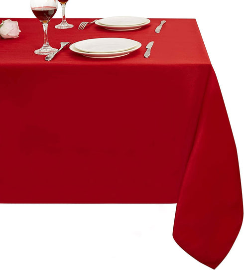 Obstal 210GSM Rectangle Table Cloth - Heavy Duty Water Proof Microfiber Tablecloth, Decorative Fabric Table Cover for Outdoor and Indoor Use (Rio Red, 70 x 70 Inch)