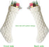 Kunyida Pack 4,18" Unique Ivory Cream Knit Christmas Stockings for Holiday Decor