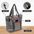 Insulated Cooler Bag Insulated Grocery Beach Thermal Tote Bag Reusable Grocery Bag (Grey, 5 Gallon)