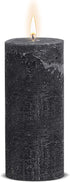 BOLSIUS Rustic Anthracite (Black) Unscented Pillar Candles - 2.75" X 7.5" Decoration Candles Set of 3 - Clean Burning Dinner Candles for Wedding & Home Decor Party Restaurant Spa- Aprox (190/68m)