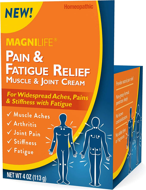 MagniLife Pain and Fatigue Relief Cream, Fast-Acting Relief for Fibromyalgia, Arthritis, Muscle Aches, and Joint Pain - 4oz
