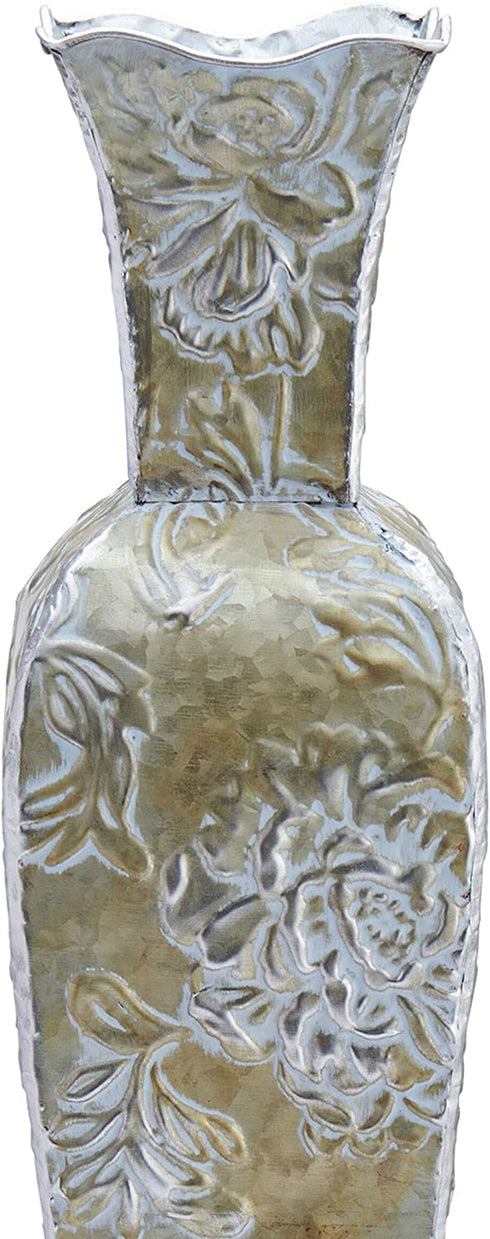 Elements 5274372 Gold Floral Decorative Metal Vase, 24-Inch, Assorted