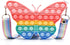 HOMICO Pop Shoulder Bag Fidget Toy Rainbow Butterfly Pop Fidget Bag Toy Silicone Pop Bubble Sensory Fidget Toy School Supplies Birthday Party Favors for Girls