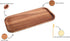 Wood Serving Platter Tray Plate, Wooden Steak Plates, Set of 1 Small Wood Tray + 50 Paddle Picks, Solid Natural Rectangular Acacia Board for Food Party Cheese Appetizer, Avoid Sliding and Spilling