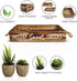 Nice Butt Bathroom Decor Box & Artificial Plants (Bundle): 2 Funny Sayings, Hello Sweet Cheeks Bathroom Box, Bathroom Organizer, Toilet Paper Holder, Farmhouse Decor, 2 Plants Included, Brown