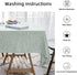 JSFLY Waterproof Cotton Linen Tablecloths Rectangle Dining Table Cloth, Wipe Clean Indoor & Outdoor Table Cover for Buffet Party and Banquets, 2 Table Mats?54"x70"? Greyish Green