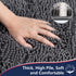 AIDEA Bathroom Rugs-30 x20'', Chenille Bath Mat for Bathroom Highly Absorbent Shower Mat, Non Slip Bath Rugs, Soft and Cozy, Machine Washable & Dry Bathmat, Microfiber Bath Room Floor Mats-Grey