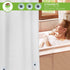 Clean Healthy Living Premium PEVA White Shower Curtain Liner with Magnets & Suction Cups - 70 X 71 in. Long
