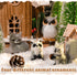 4 Pieces Plush Animal Ornament Woodland Fur Animal Ornaments Furry Animal Ornament Christmas Hanging Ornament for Christmas Tree Decoration (Brown)