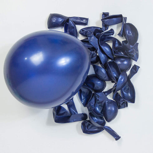 Navy Blue Balloon Garland Arch Kit 134pcs, Metallic Gold Balloons and Blue Balloons Party Supplies Background Decoration for Graduation Baby Shower Birthday Wedding Ceremony Anniversary with Ballon Strip and Glue Dots