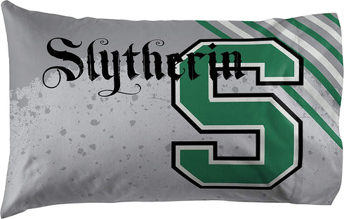 Harry Potter Slytherin 1 Pack Pillowcase - Double-Sided Kids Super Soft Bedding (Official Harry Potter Product)