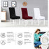 Obstal Black Stretch Spandex Dining Room Chair Covers Set of 4 Universal Removable Washable Chair Seat Slipcovers Protector for Kitchen, Ceremony, Wedding, Banquet, Hotel and Party