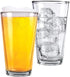 1 Pint Beer Glasses - 2 Pack Elegant 16 oz Tall Clear Drinking Glass and All Purpose Tumblers Pub Style Design For Home Dining, Bars, and Parties by Kitchen Lux