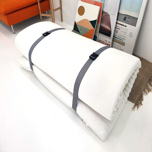 ONE K 2PCS Topper / Memory Foam Mattress Packing Straps for Moving or Storage (100" x 2", Dark Grey)