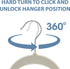 Brookstone BKH1126 Non-Slip, 360° Swivel Hook, Lightweight & Slim, Strong & Durable, Space Saving Design, Heavy Duty, Won™t Stain Fabric, 25 Pack Velvet Hangers/Ivory, 25 Count