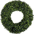 Pure Garden Boxwood, Artificial Wreath-16.5 inches, 16.5x4.5, Green
