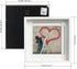 BD ART 9x9 (23 x 23 x 4.7 cm) White Shadow Box 3D Square Picture Frame with Mat for 5x5 inch Photo, Glass Front