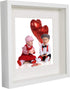 BD ART 9x9 (23 x 23 x 4.7 cm) White Shadow Box 3D Square Picture Frame with Mat for 5x5 inch Photo, Glass Front