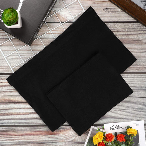 2 Set Casual Directors Chair Cover Kit, Replacement Canvas Seat and Back Canvas Stool Protector for Home Director Chair Medium Size (Black)