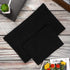 2 Set Casual Directors Chair Cover Kit, Replacement Canvas Seat and Back Canvas Stool Protector for Home Director Chair Medium Size (Black)