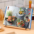 Bamboo Book Stand Cookbook Holder with 5 Adjustable Height 13.2 x 9.2"