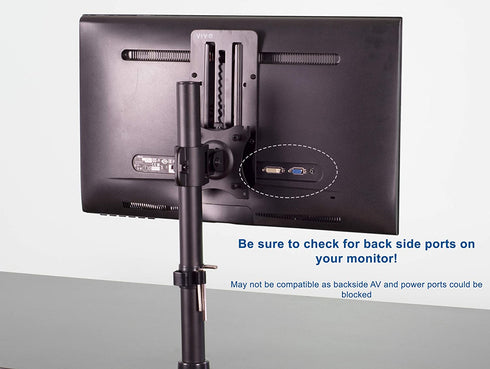 VIVO Height Adjustable VESA Adapter for Single 13 to 27 inch Monitor, Accessory Bracket Kit for Individual Screen, Black, Stand-VAD3