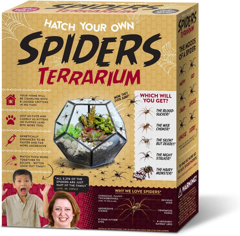 Seymour Butz Prank Gift Box Hatch Your Own Spider Terrarium - Perfect Gag Gift and Funny White Elephant Idea