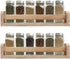 Halcent Wall Shelf Wood Floating Shelves Bookshelf Kitchen Spice Rack Rustic Display Shelf (2 Pack)