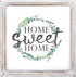 Barnyard Designs Home Sweet Home Sign Rustic Primitive Country Home Decor Framed Wall Sign 13" x 13? x 1"