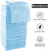 MOONQUEEN Ultra Soft Premium Washcloths Set - 12 x 12 inches - 24 Pack - Quick Drying - Highly Absorbent Coral Velvet Bathroom Wash Clothes (Aquamarine, 12 x 12 Inch)