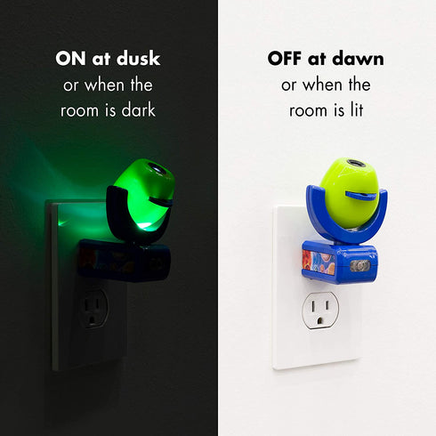 Projectables 13347 Six Image LED Plug-In Night Light, Green and Blue, Light Sensing, Auto On/Off, Projects Solar System, Earth, Moon, Safari, Aquarium, and Coral Reef on Ceiling, Wall, or Floor
