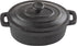 TableCraft Cast Iron Mini Oval Casserole with Lid Cookware, 8-Ounce, Black