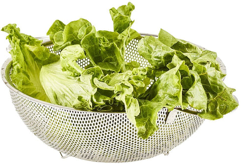 HLM 3-Piece Stainless Steel Mesh Micro-Perforated Strainer Colander Set (1-Quart, 2.5-Quart and 4.5-Quart)