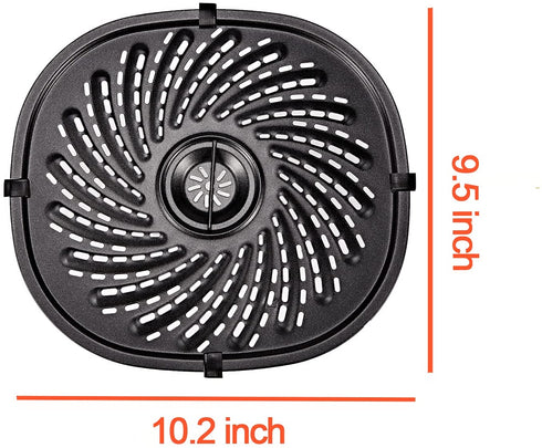 Air Fryer Replacement Grill Pan For Power XL Gowise 7QT Air Fryers,Nonstick Coating Crisper Plate,Air Fryer Replacement Parts,Air Fryer Rack,Air Fryer Accessories,Dishwasher Safe