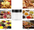 2.5 oz Durable Plastic Jars, Accguan Clear Container for Food Storage, Airtight Plastic Jars Ideal For Dry Food, Spices and Bird Feed Storage, 48 PACK