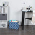 DII Polyester Container with Handles, Lattice Storage Bin, Large, Navy Lattice