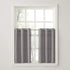 No. 918 Montego Grommet Textured Kitchen Curtain Tier Pair, 56" x 36", Nickel Gray