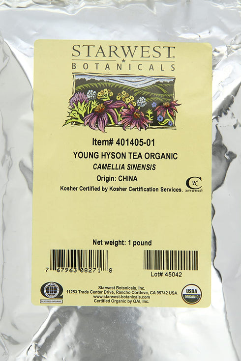 Starwest Botanicals Organic Young Hyson Tea, 1-pound Bag