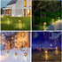 Hanging Solar Lantern LED Solar Garden Lights Metal Lamp Waterproof for Outdoor Hanging Decor Party (Hanging Solar Light B)