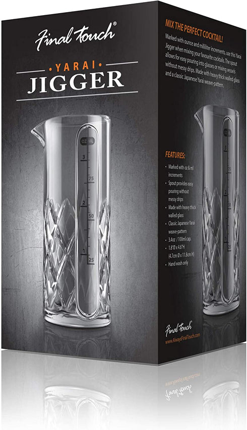 Final Touch Glass Yarai Measuring Jigger for Liquor (FTA7035)