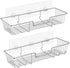iPEGTOP Shower Caddy Basket with Hooks Soap Dish Holder Shelf for Shampoo Conditioner Bathroom Kitchen Storage Organizer SUS304 Stainless Steel Adhesive No Drilling - 3 Pack