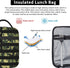 PrelerDIY Camouflage American Flag Lunch Box - Insulated Lunch Bags for Women/Men/Girls/Boys Detachable Handle Lunchbox Meal Tote Bag