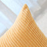 BeBen Throw Pillow Covers, Decorative Pillow Covers 20x20, Set of 2 Soft Corduroy Square Cushion Case Home Decor for Couch, Bed, Sofa, Bedroom, Car , Yellow, 20X20